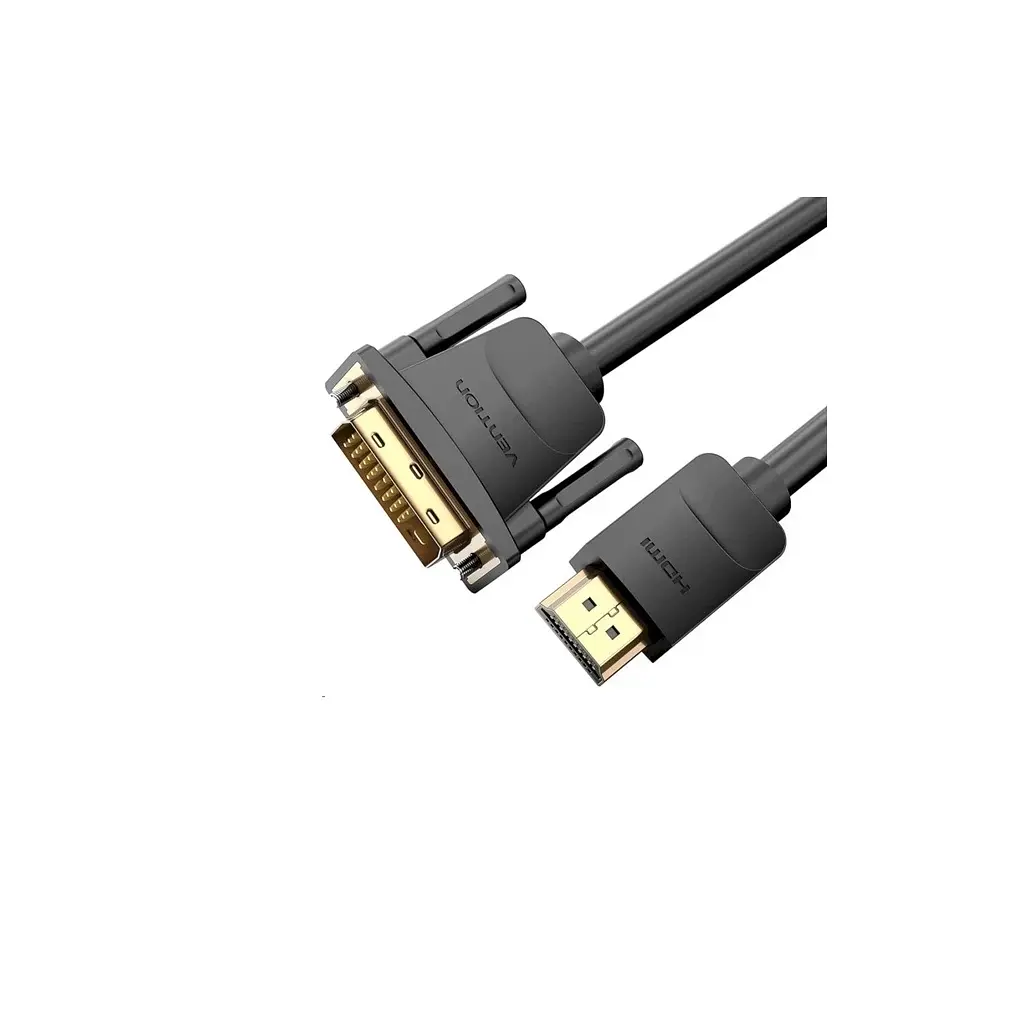 Кабель мультимедійний HDMI M to DVI M 1.0m 4K60Hz black Vention (ABFBF) - фото 3