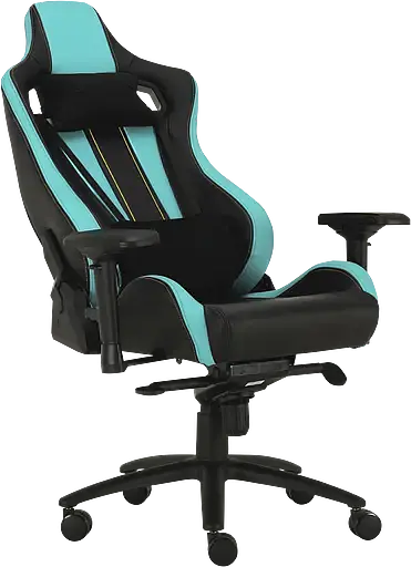 Геймерское кресло GT Racer черное с ментоловым (X-0715 Black/Mint) - фото 4