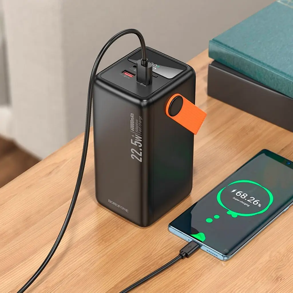 Зовнішній акумулятор Borofone Magnifico BJ66B 60000mAh 22.5W Black [130218] - фото 8