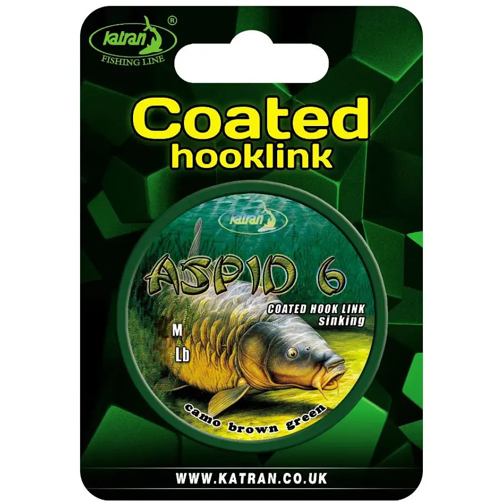 Повідцевий матеріал Katran Coated Braided Hook Links Aspid 6 10m 25lb - фото 2
