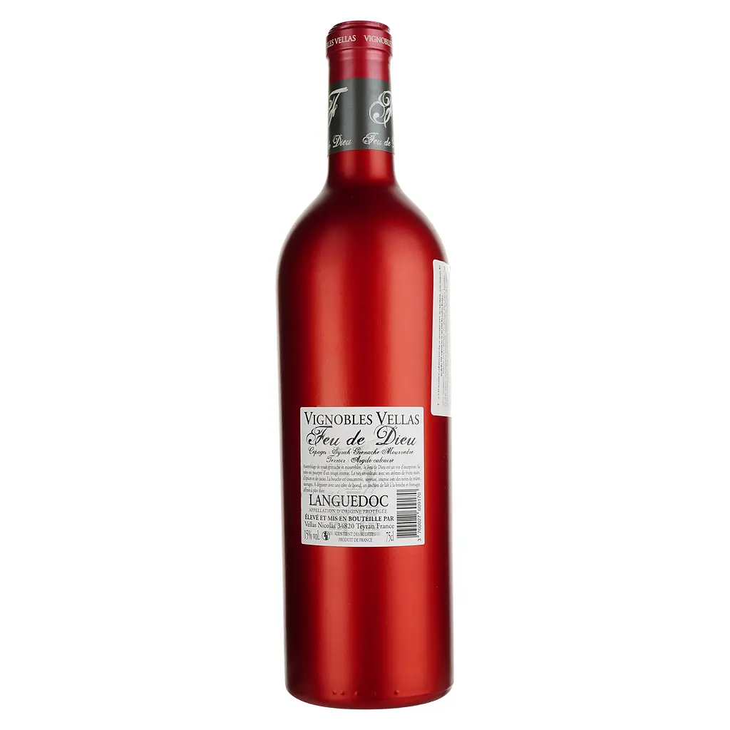 Вино Vignobles Vellas Feu De Dieu AOP Languedoc 2021 червоне сухе 0.75 л - фото 2