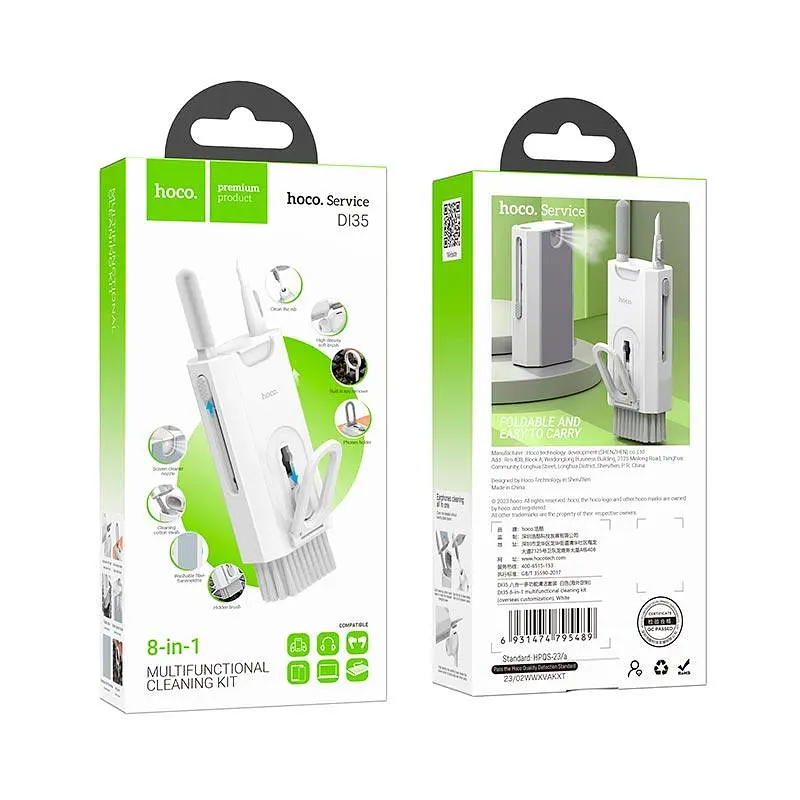 Набір для чищення гаджетів HOCO 8-in-1 multifunctional cleaning kit (overseas customization) DI35 - фото 2