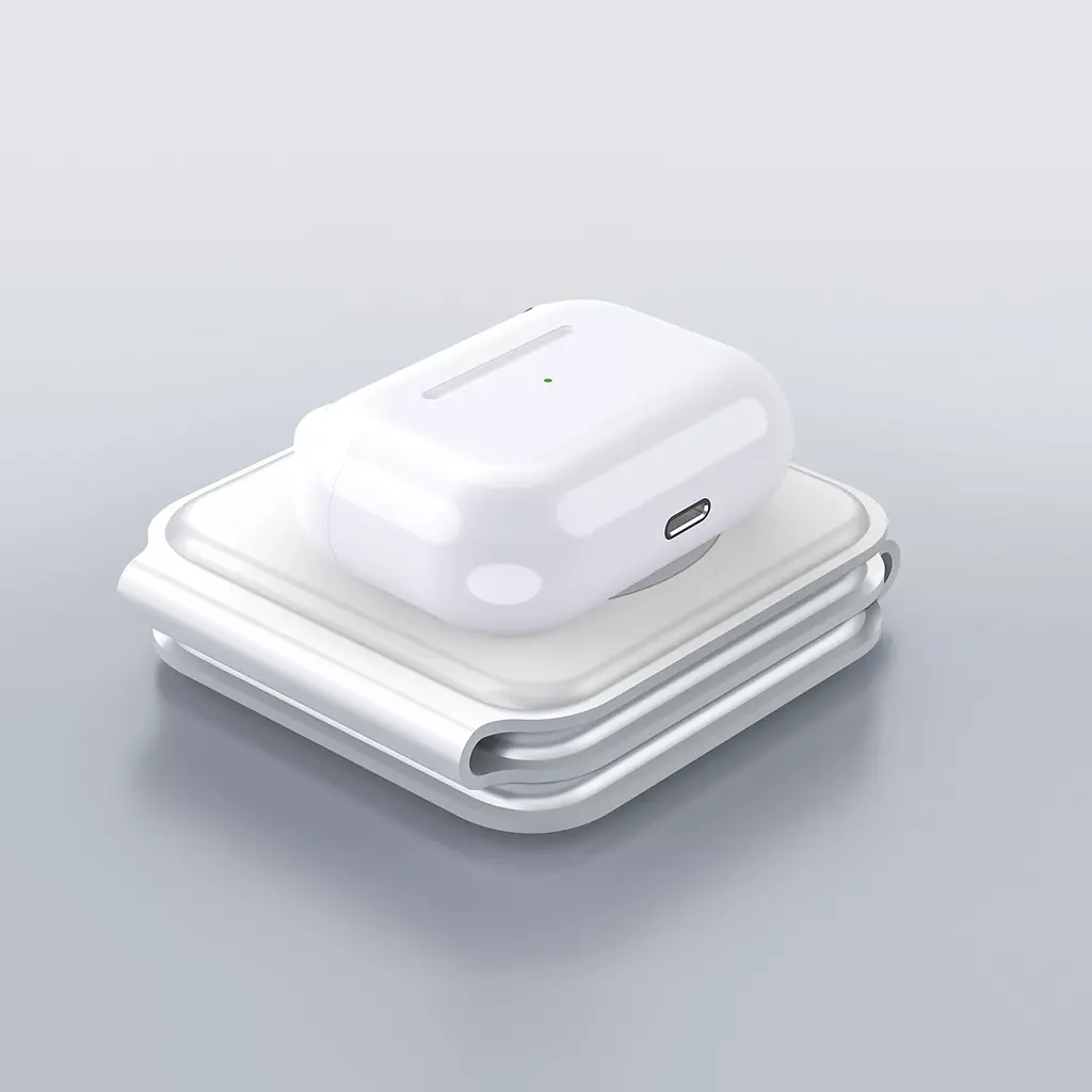 Бездротовий зарядний пристрій Wiwu M6 Wireless 3-in-1 Fast Charger Foldable White [73466] - фото 7