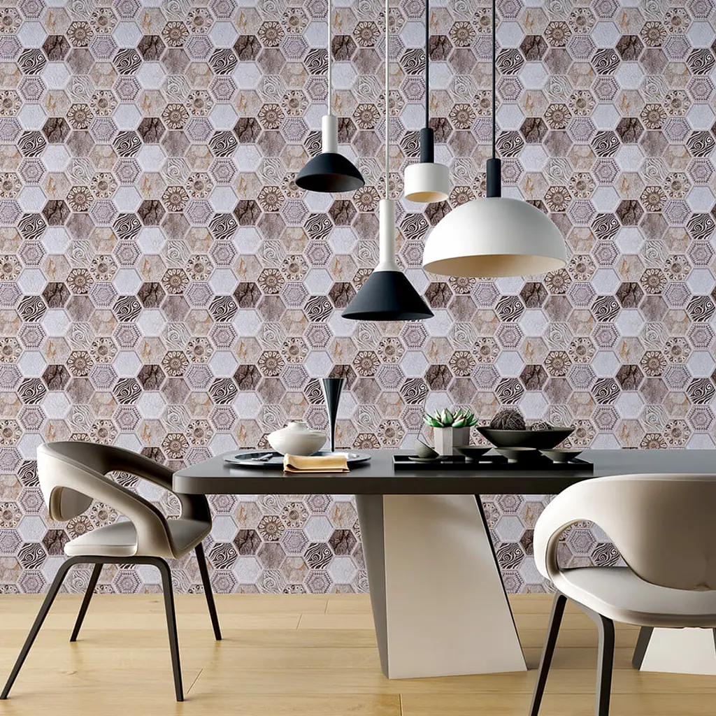 Декоративна плитка ПВХ на самоклейці Sticker Wall SW-00001136 Вінтажна 300х300х5мм, ціна за 1 шт. - фото 5