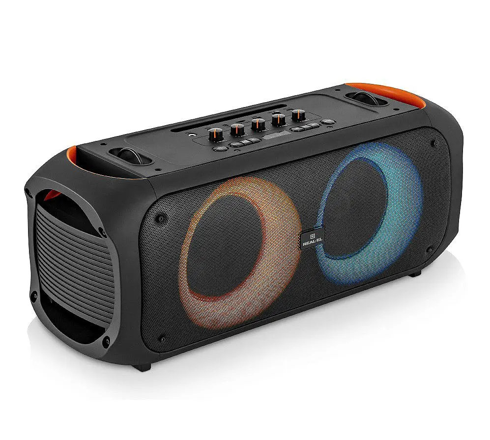 Портативна колонка REAL-EL X795 Boombox 70W Bluetooth, Echo Karaoke, TWS, RGB, Black - фото 5