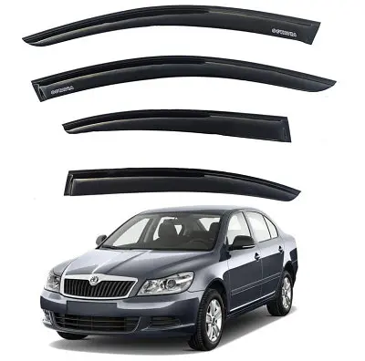 Дефлектори вікон вітровики Skoda Octavia A5 Liftback 2004-2013 Скотч 3M Voron Glass - фото 4