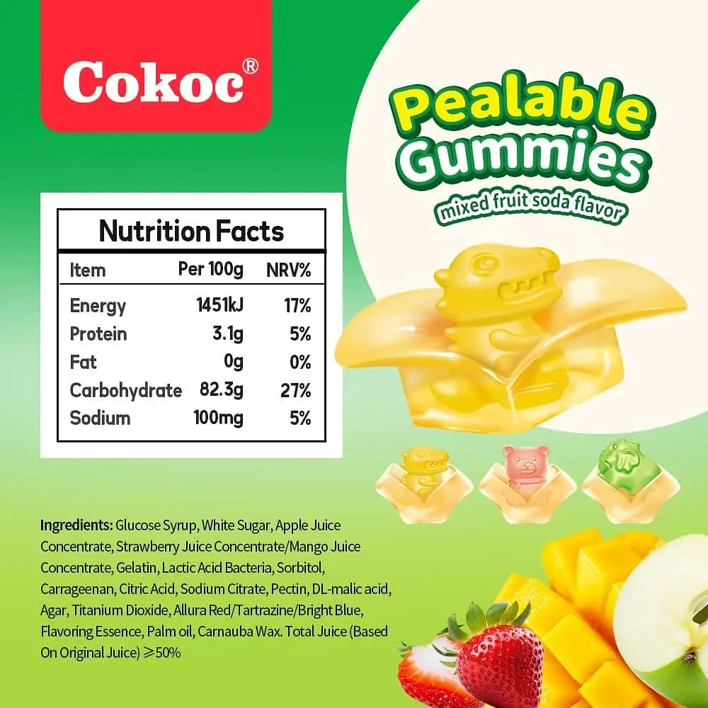 Цукерки желейні Cokoc Peelable Soft Candy Gummies Mystery Cube 60г - фото 7