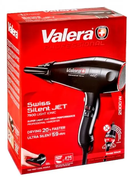 Фен професійний Valera Swiss Silent Jet 7500 Light Ionic Rotocord (SXJ7500DRC) - фото 8