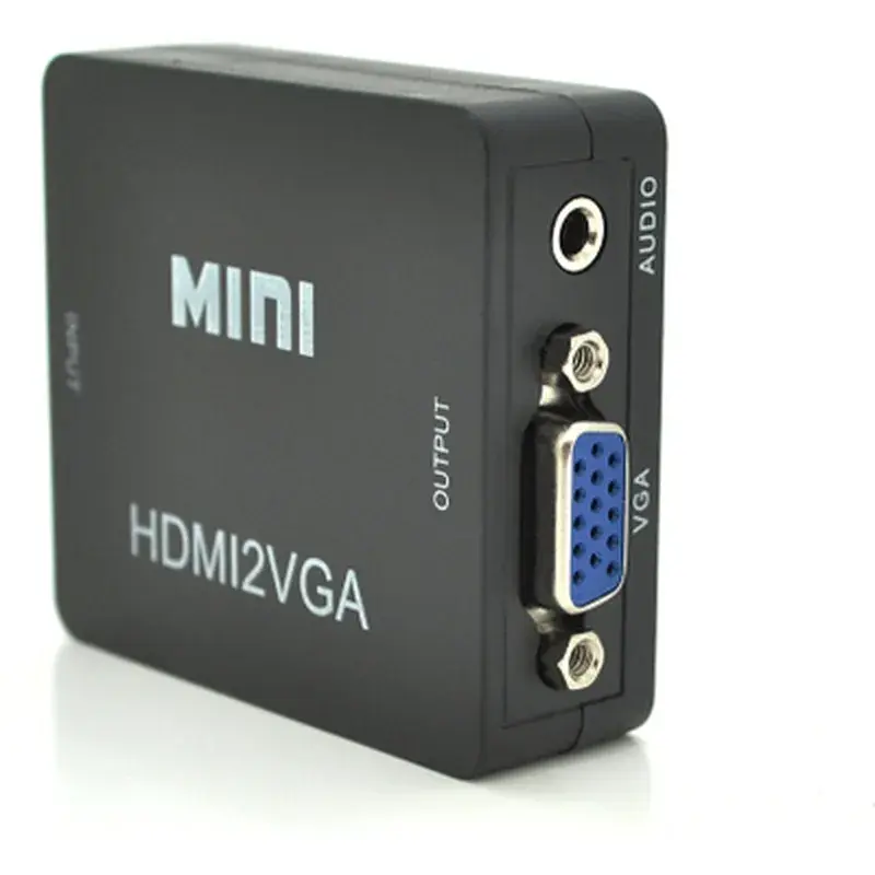 Перехідник HDMI F to VGA F 720P/1080P black Voltronic (YT-CM-HDMI/VGA-B) - фото 2