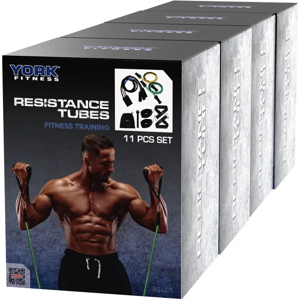 Набор трубчатых эспандеров с ручками York Fitness 5 цветов - фото 7