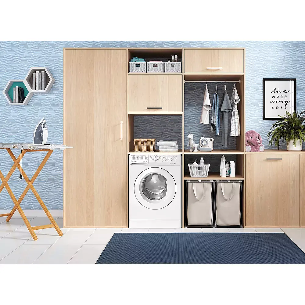 Пральна машина Indesit фронтальна 5 кг 1000 A++ 43см білий - фото 7