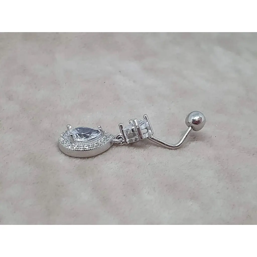 Серебряная серьга для пирсинга пупка Umax. 7000U - фото 3