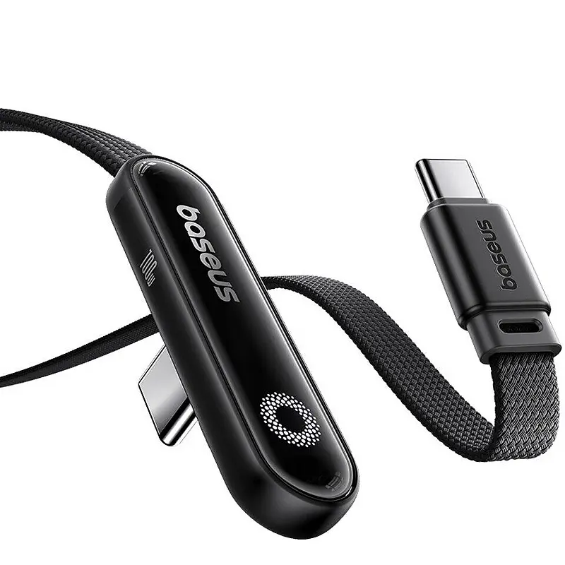 Дата кабель Baseus MVP 3 side plug and stand Type-C to Type-C 100W (2m) (P10382500121) Cosmic Black - фото 3