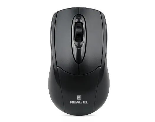 Миша REAL-EL RM-207 Black USB - фото 3