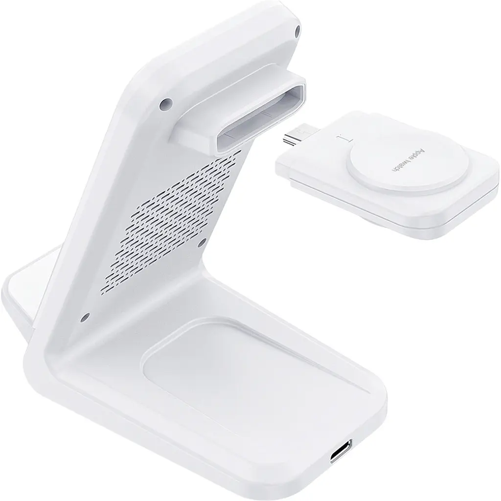 Беспроводное зарядное устройство Choetech T608-F 3 в 1 Wireless Charger White [101509] - фото 2