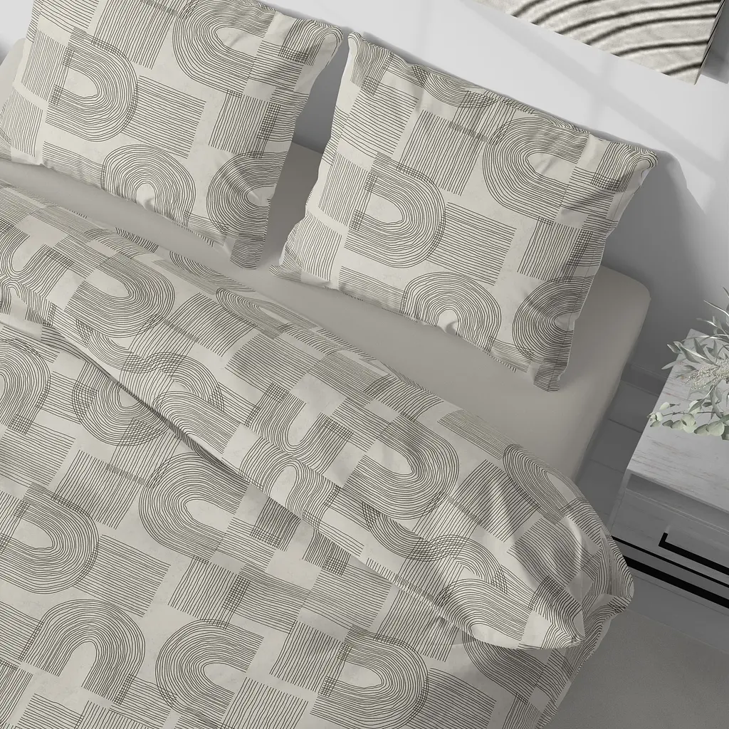 Комплект постельного белья Lelit Евро бежевый 200 х 215 см L-2047/1 (le2000000266343) - фото 2