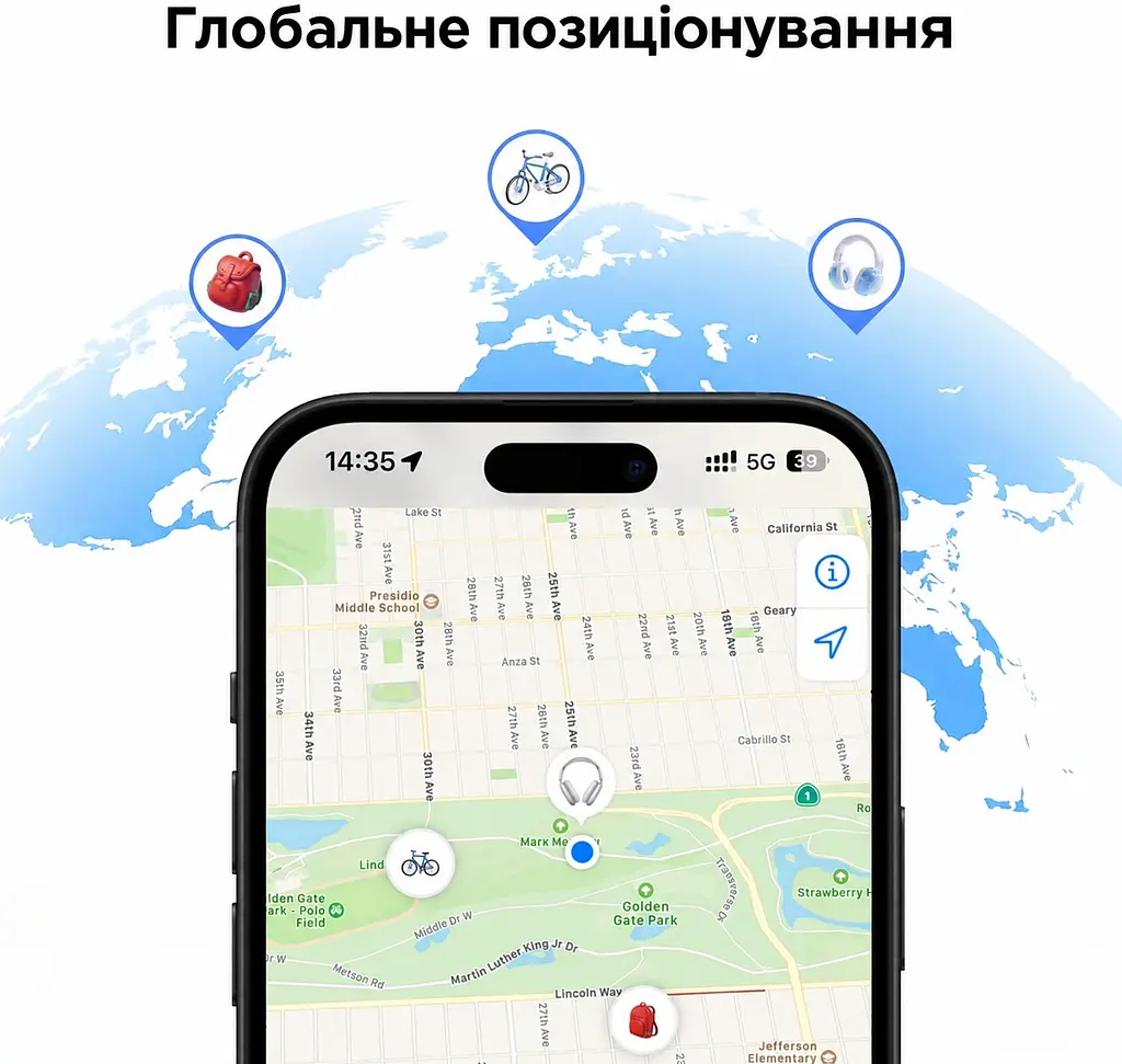 Bluetooth-трекери-картки для пошуку речей UGREEN Finder Slim 2 CM920 2 шт. AirTag Apple Find My для iOS та iPadOS без підтримки Android звуковий пошук 100 дБ сповіщення про залишені речі спільний доступ для 5 осіб режим втрати пошук через Apple Watch після налаштування водостійкість IP68 незамінна батарея без перезаряджання із заявленим ресурсом до 7 років темно-графітові з чорними деталями (75120A) - фото 12