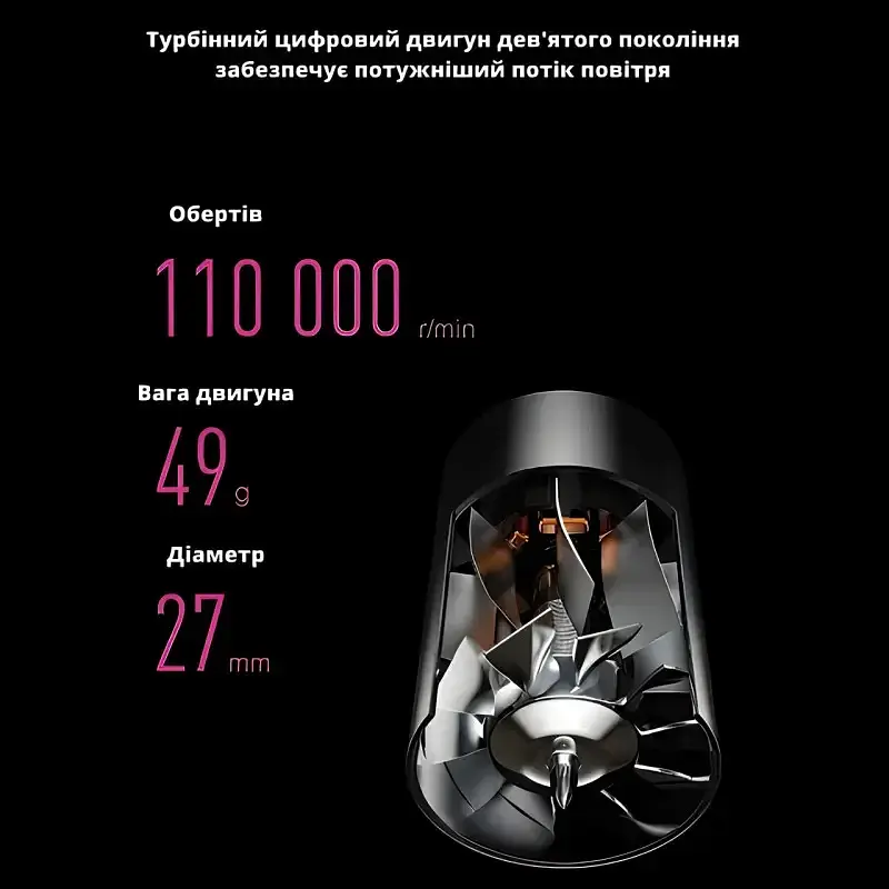 Фен для волосся Super Hair Dryer, 1600 Вт, з турборежимом та іонізацією - фото 5