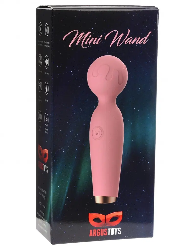 Вибратор Argus Mini Wand 15 см розовый - фото 2