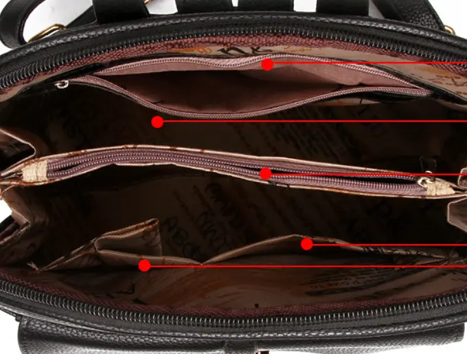 Рюкзак жіночий міський молодіжний стильний чорний (1470) - фото 5
