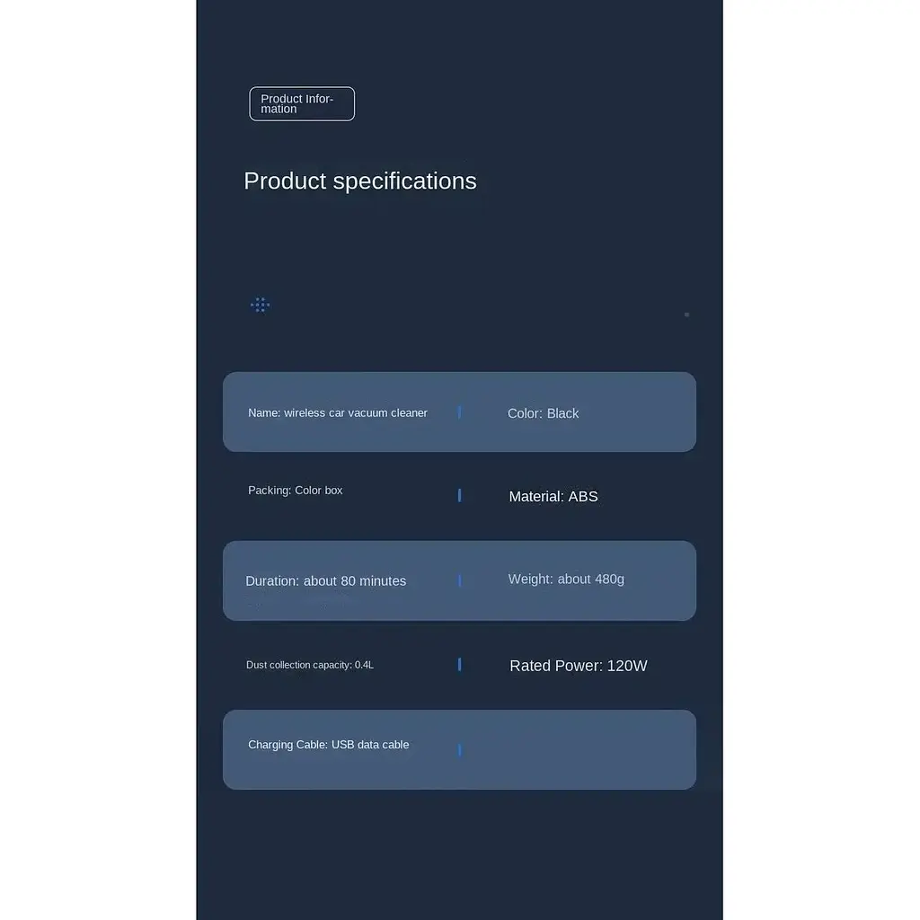 Бездротовий пилосос Grikey F3 портативний 2 в 1 два режими вдув/видув 120W Чорний (GK591) - фото 4