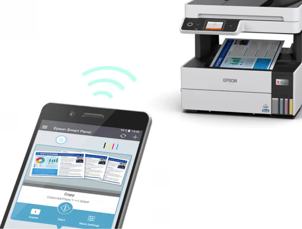 Epson БФП ink color A4 EcoTank L6490 37_23 ppm Fax ADF Duplex USB Ethernet Wi-Fi 4 inks Pigment - фото 7