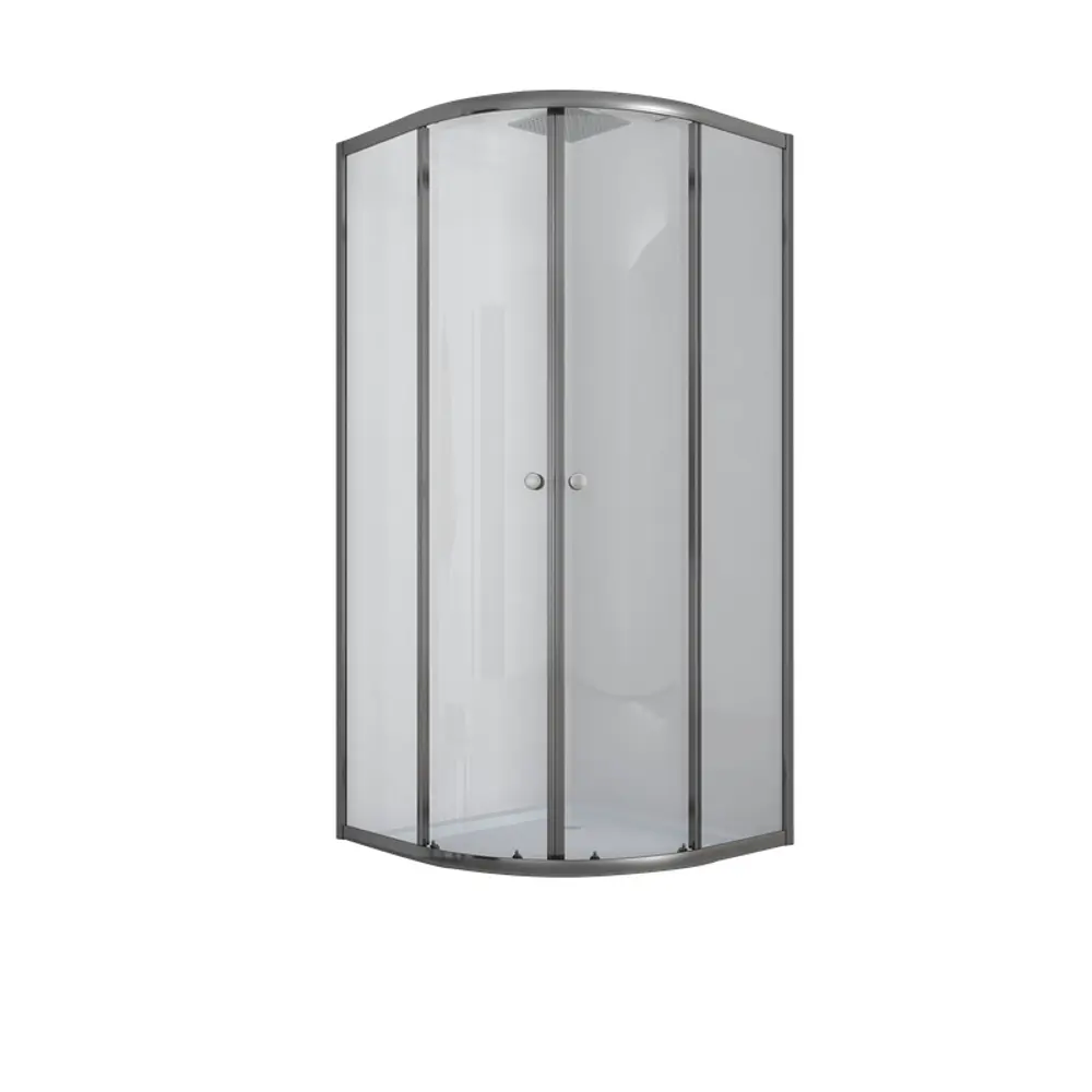 Душова кабіна без піддону Mixxus Plain SC01-90x90x185-TR прозоре скло 4 мм graphite MI6902, Універсальна, прозорий, графіт - фото 4