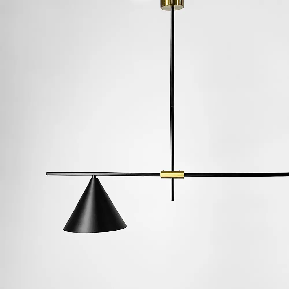 Удлиненная дизайнерская люстра в черном корпусе | Ст. MJ 87/4 | Line F - фото 8