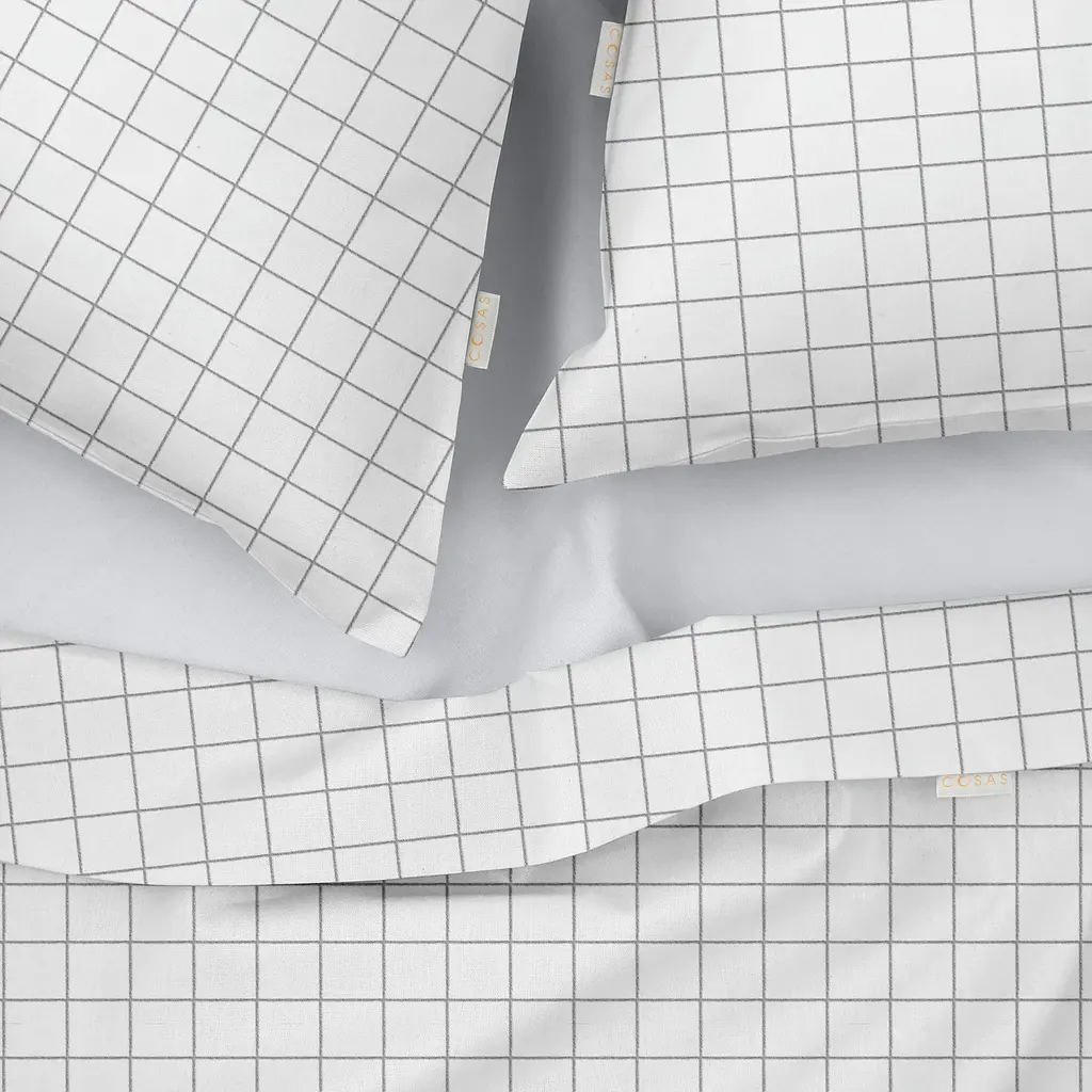 Набір наволочок Cosas Cell 40х60 см білий (SetPillow_CellGreyWhite_40x60) - фото 5