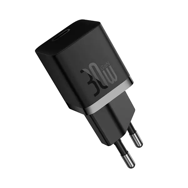 Мережевий зарядний пристрій Baseus GaN5 Fast Charger(mini) 1C 30W EU чорний (CCGN070401) - фото 2