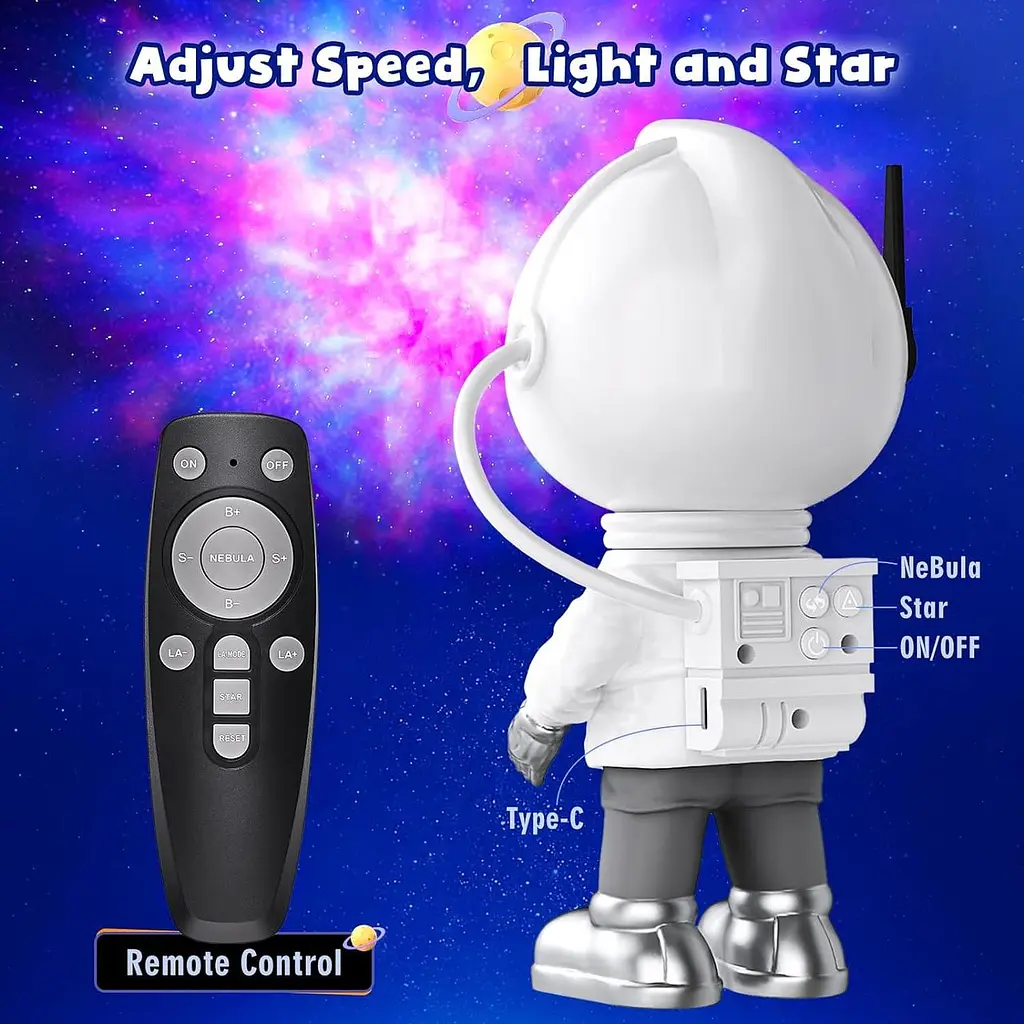 Проектор галактики астронавта Star Light Space Buddy Starry Projection - фото 3