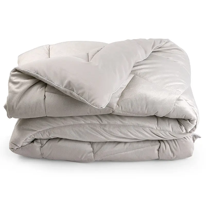 Ковдра Руно - Soft Pearl велюр всесезонна бежева полуторна 140x205 см 300 гр/м2 (22788) - фото 3