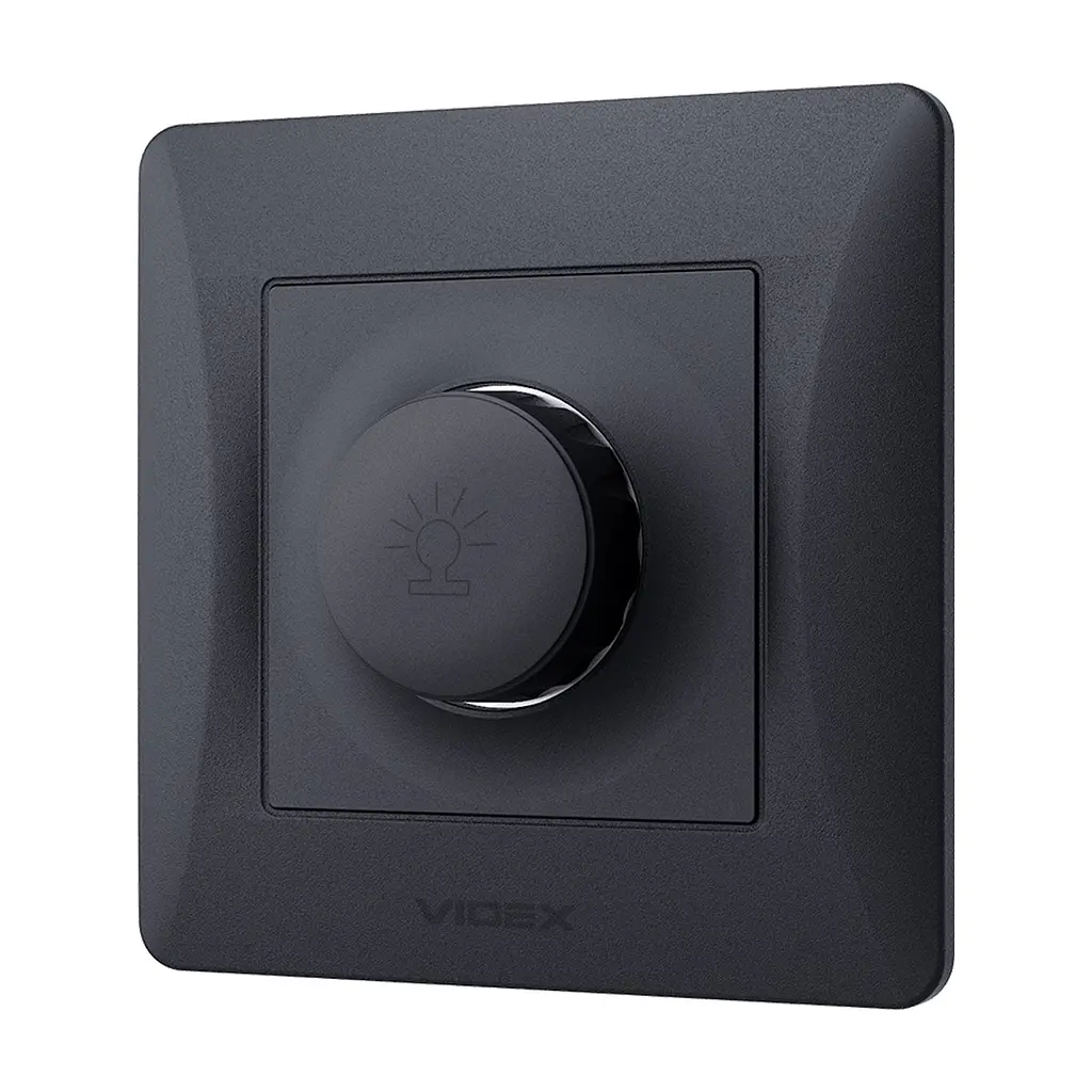 Світлорегулятор Videx BINERA 600Вт чорний граф (VF-BNDM600-BG) - фото 2