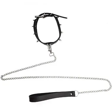 Нашийник з шипами та повідцем - Art of Sex - Collar Spikes and Leash - фото 4