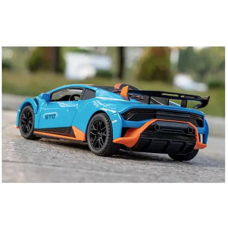 Колекційна металева модель автомобіля АвтоЕксперт Lamborghini Huracan STO з інерцією, світлом та звуком 1:24 - фото 7