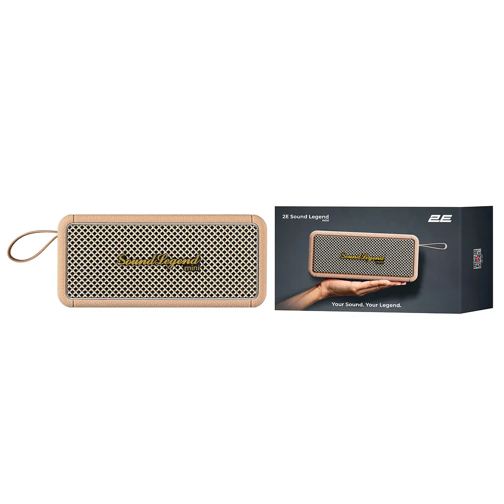 Портативная колонка 2E SoundLegend mini Brown 40Вт, BT 5.3, TWS, FLAC, MP3, WAV, EQ, Power Bank, IPX6 - фото 6