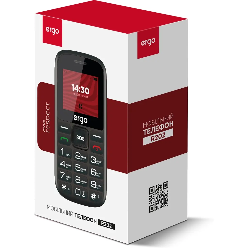 Мобільний телефон Ergo R202 Black - фото 8