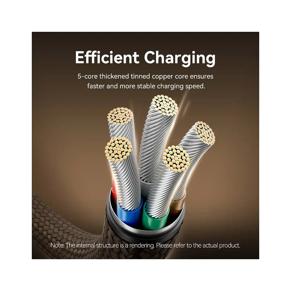 Дата кабель USB-C to USB-C 1.0m 3A aluminum gold Vention (TRDJF) - фото 7