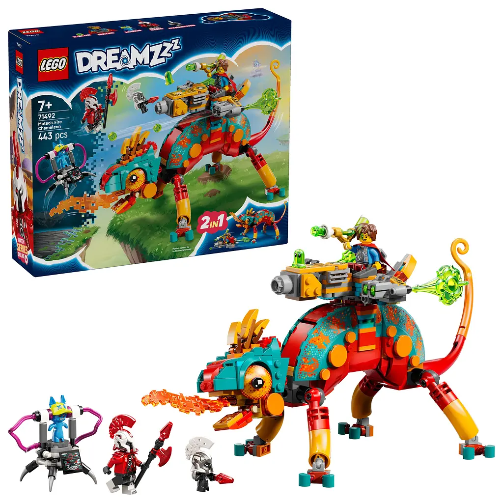 Уцінка. Конструктор LEGO DREAMZzz Вогняний хамелеон Матео 443 деталі (71492)  - фото 4