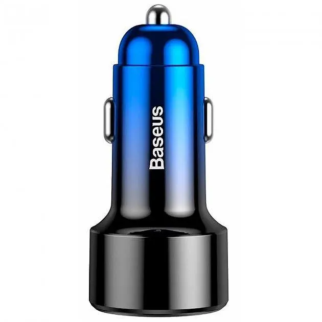 Автомобільний зарядний пристрій Baseus Magic Series QC with Display 1USB + 1Type-C CCMLC2OC-03 Blue - фото 3