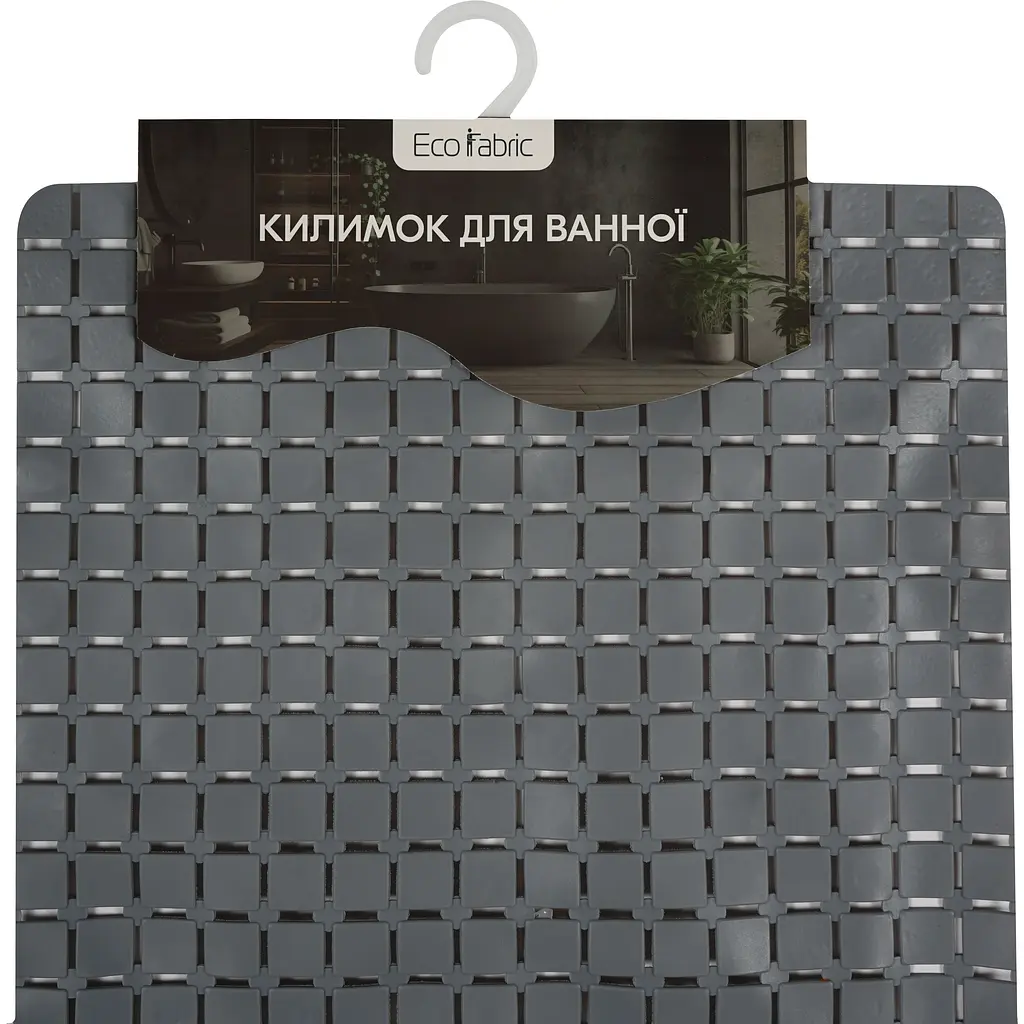 Килимок для ванної Eco Fabric Мозаїка 69х38 см сірий (6938-001) - фото 5