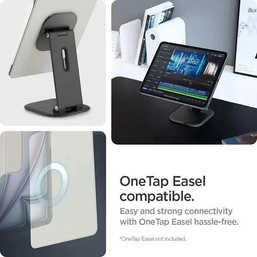 Чехол Spigen Air Skin Folio OneTap Gray для iPad Air 13" M2 (2024) (ACS08492) - фото 3