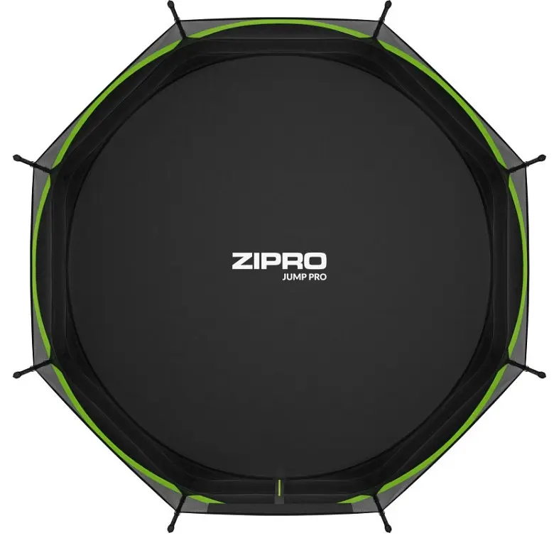 Батут із внутрішньою сіткою Zipro Jump Pro 12 футів 374 см чорно-зелений (5902659840684) - фото 3