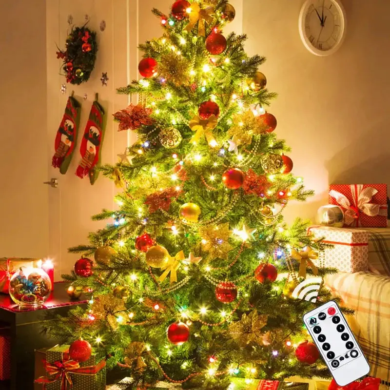 Світлодіодна гірлянда Роса XPRO 10 м, 100 LED, теплий білий колір, водонепроникна, 8 режимів світіння (234574673_422) - фото 2