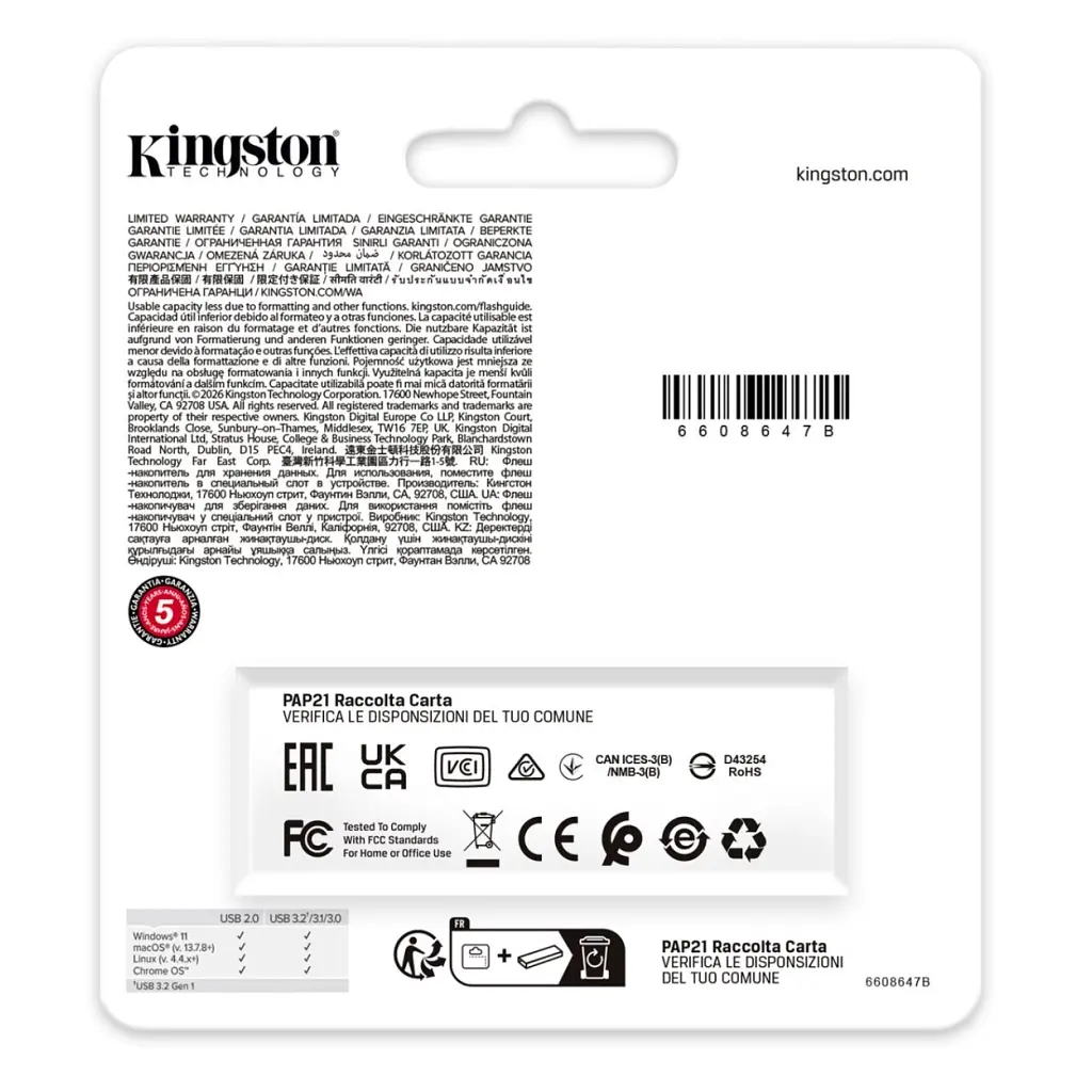 USB флеш накопичувач Kingston 128GB DataTraveler Exodia Black-Blue USB 3.2 (DTXG2/128GB) - фото 6