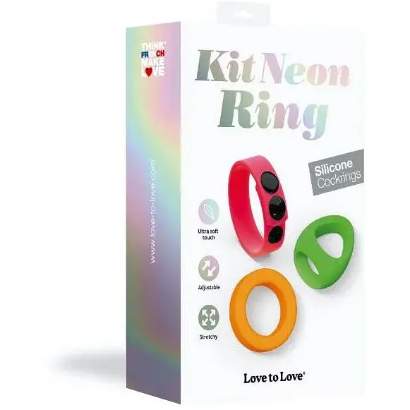 Набор ярких эрекционных колец Love to Love Neon Ring KIT - фото 12