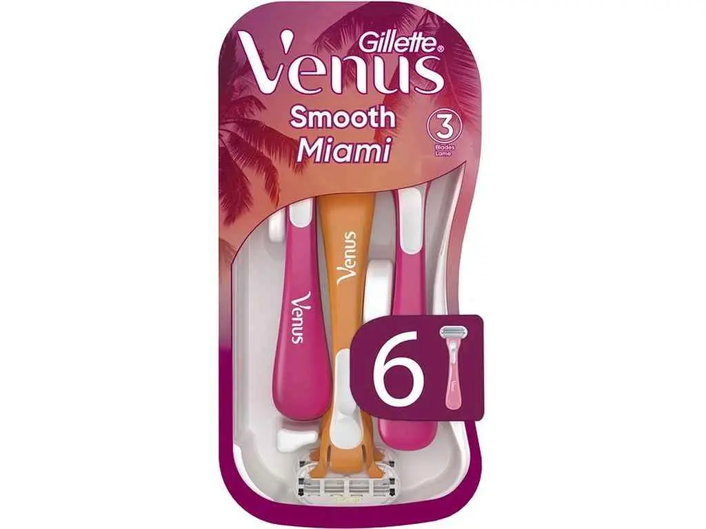 Бритва одноразова VENUS 3леза 6шт для гоління Smooth Miami