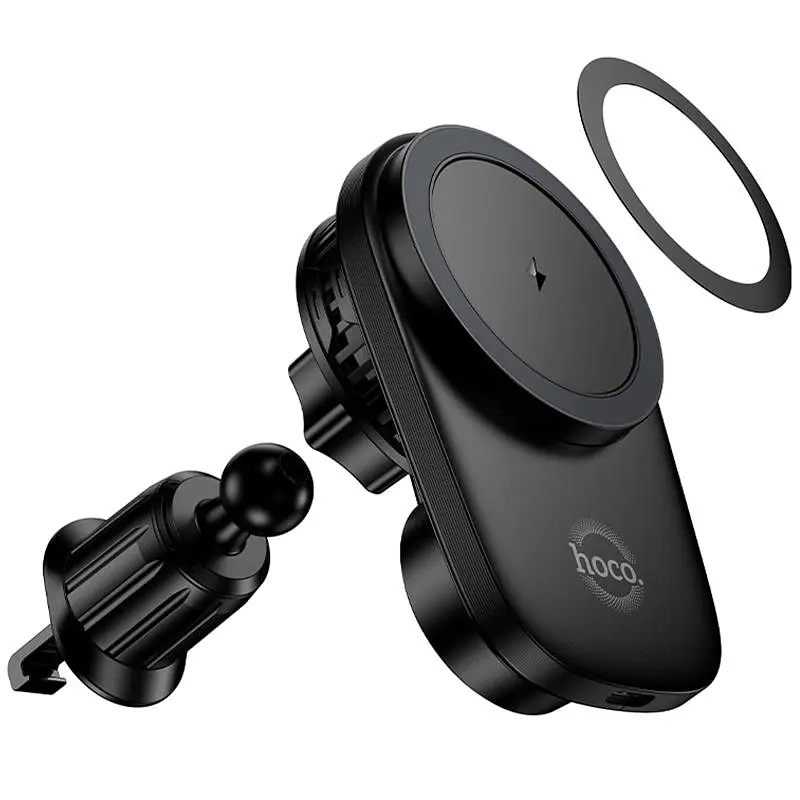 Автотримач із БЗУ HW36 Electric 15W with cooler (air outlet) Black Hoco teh0029271 - фото 4