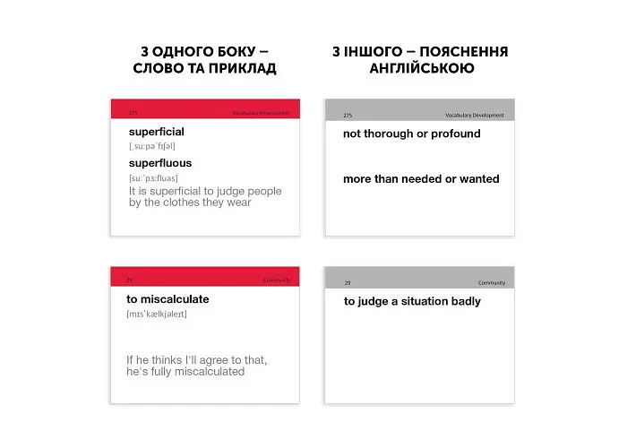 Настільна гра English Student Картки для вивчення англійської мови English Student IELTS English to English (англ.) (591225943) - фото 3