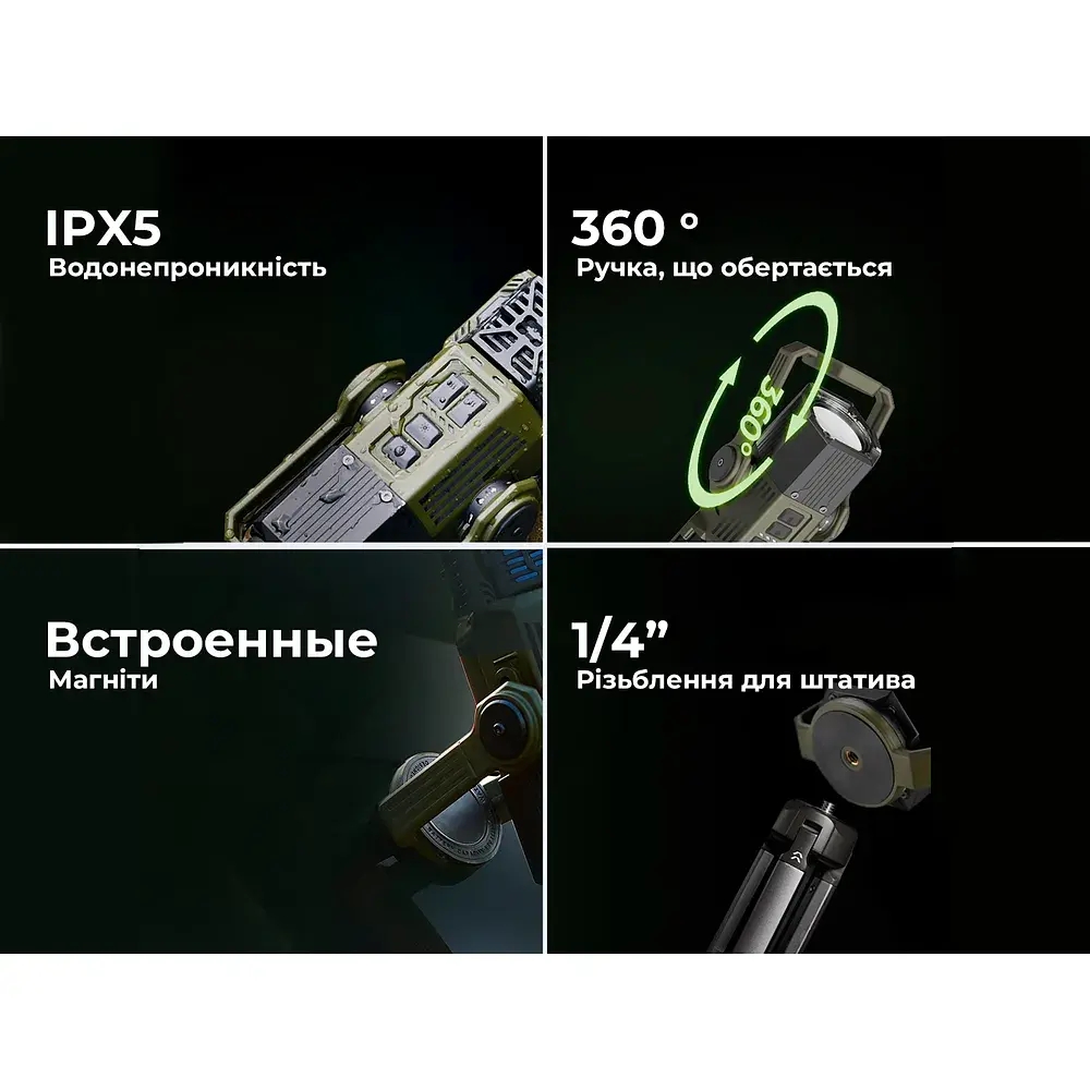 Ліхтар Flextail антимоскітний Flextail Evo Repel, зелений (ER4800-GN-i) - фото 11